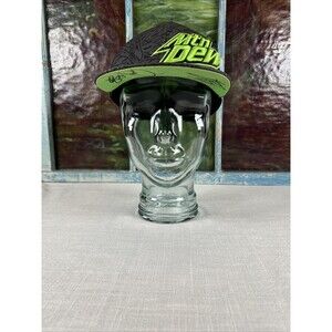 Mountain‎ Dew Hat Cap Embroidered Logo Black Gray Green 2012 *Signed*